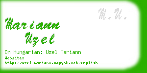 mariann uzel business card